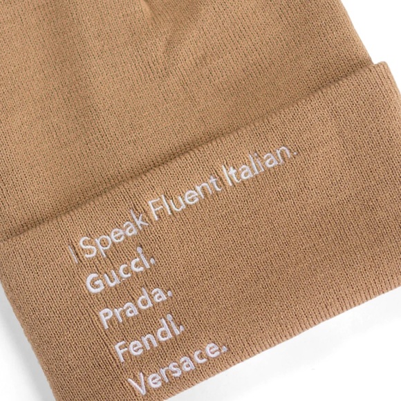 BEANIE - fluent Italian wheat colour one size - Picture 2 of 5